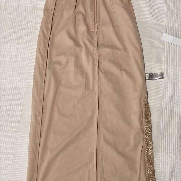 JS Collections Maisie Illusion Column Gown in Rose Gold - Picture 11 of 16